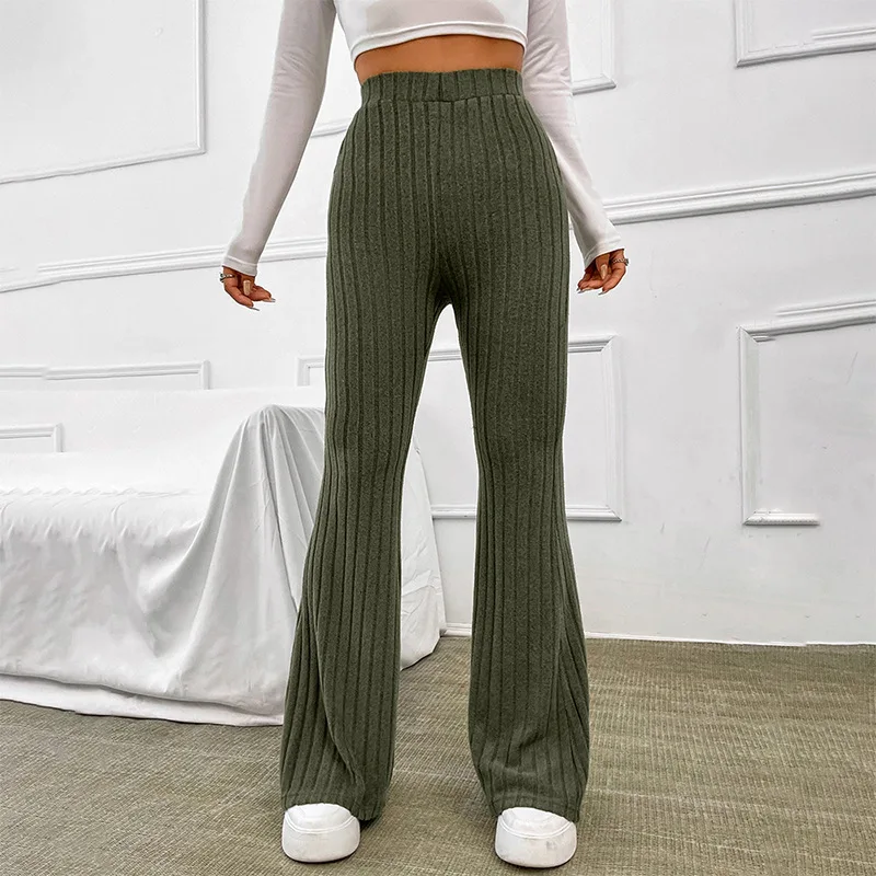 

BKLD Clothes For Women 2023 Autumn Winter New Fashion Solid Color Casual Trouser Party Night Club Outfits Wide Leg Pants