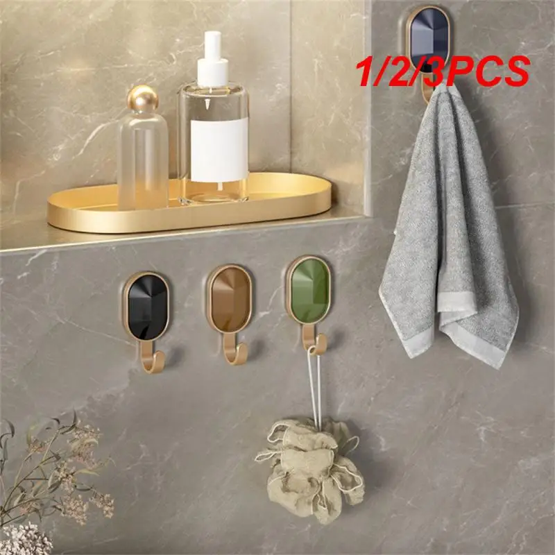 1/2/3PCS Coat Hook Easy To Install Waterproof And Moisture-proof No Trace Environmentally Friendly Material Sticky Hook