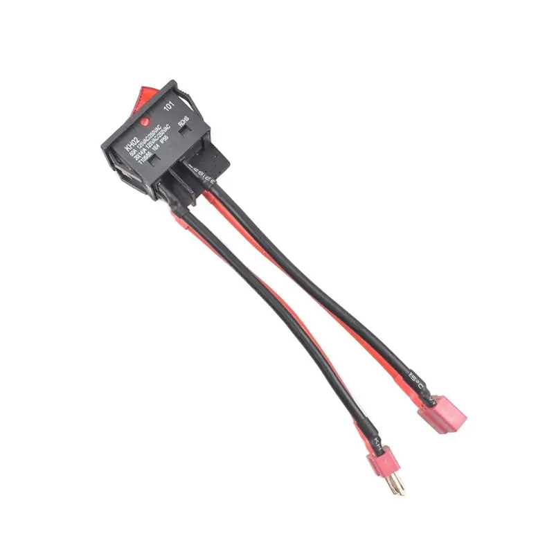 WOWFU-50A Battery Main Switch Large Current On-Off With T Plug 12AWG Wire For RC Tug/Bait Boat