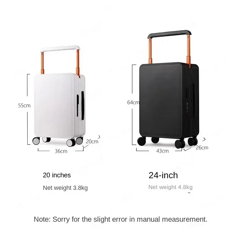 Imagem -05 - Ampla Handle Pull Bar Bagagem Mala Cabine Trolley Case Tsa Combinação de Bloqueio Luxo Carry-on Alto Grau 20