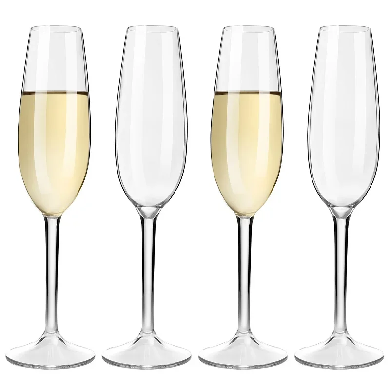 MICHLEY Unbreakable Champagne Flutes Floating Glasses Set Tritan Plastic Sparkling Wine Glass For Pool Wedding Party Barware