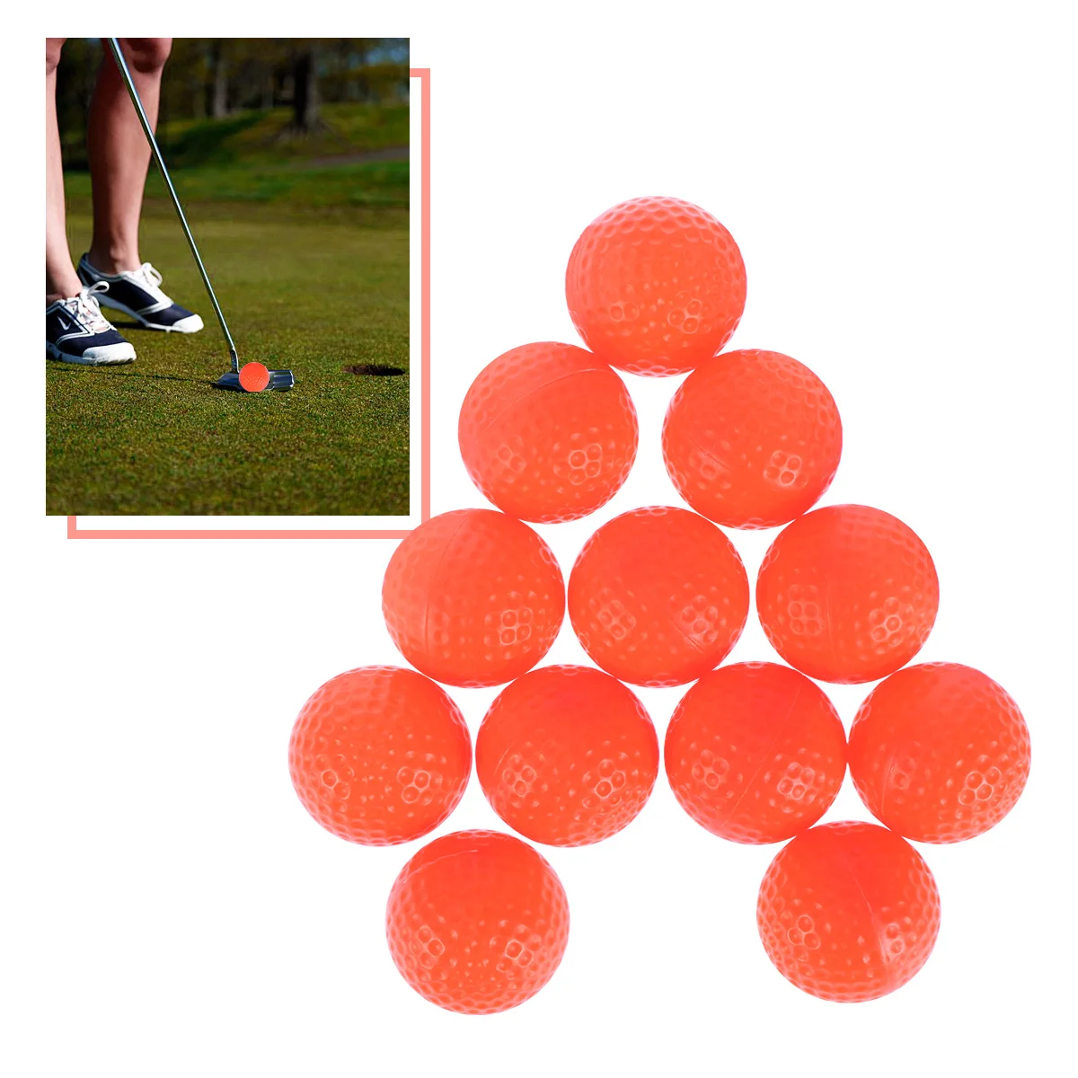 

12pcs Lightweight Indoor Practice Training Aids Bright Orange High Visibility Nonporous Soft Pu Material