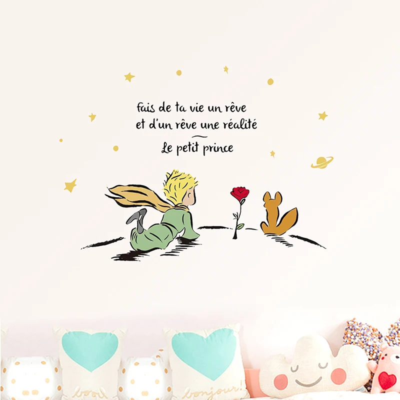 The Little Prince Wall Stickers for Kids Room Wall Decoration Stickers DIY Child Room Decor Waterproof Vinyl Wall Mural Decals