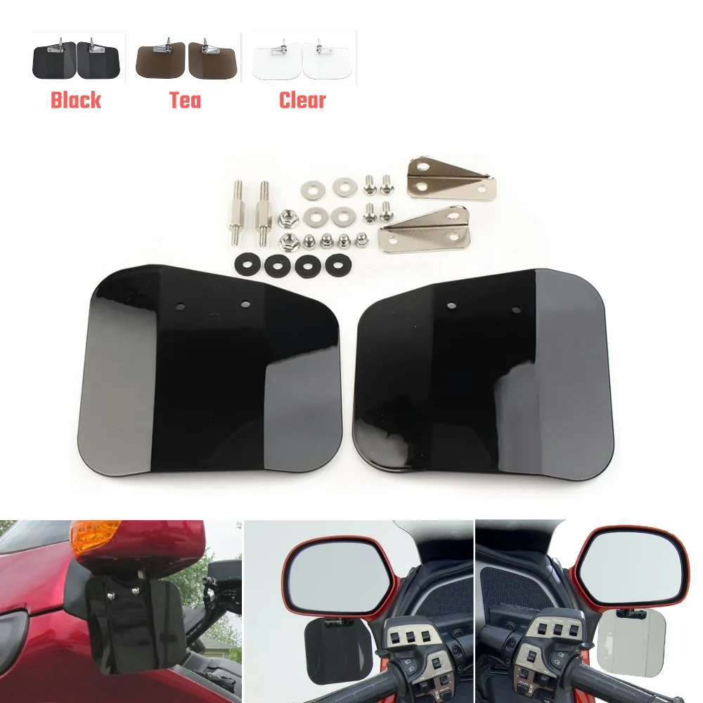 

Motorcycle Air Wing Hand Guard Adjustable Hand Wing Deflector Mirror Mount Screen For Honda GL1800 GoldWing 1800 01-17 F6B 13-17