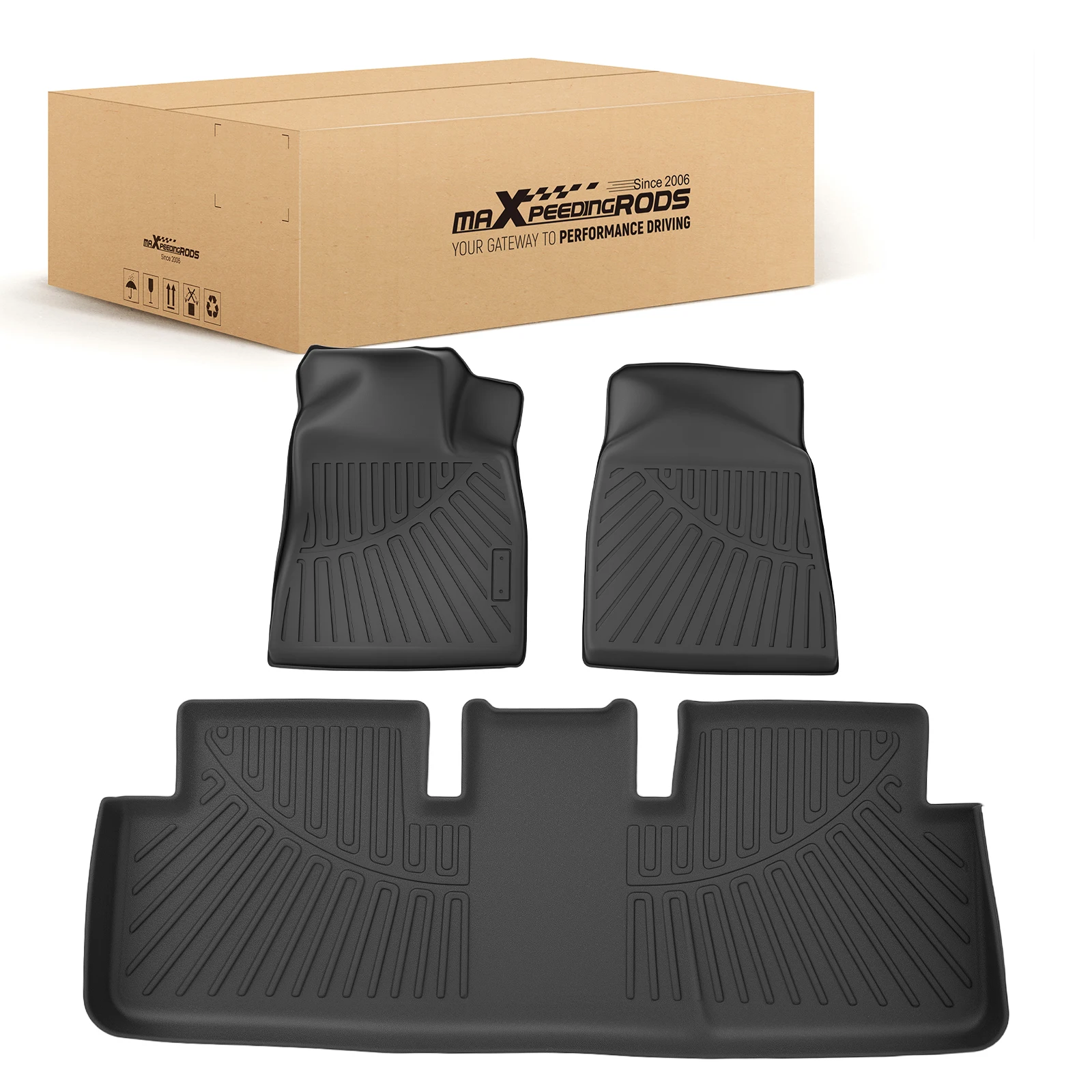 

Car Mat Floor Mat Set for Tesla Model 3 Highland 2024 TPE Rubber All Weather