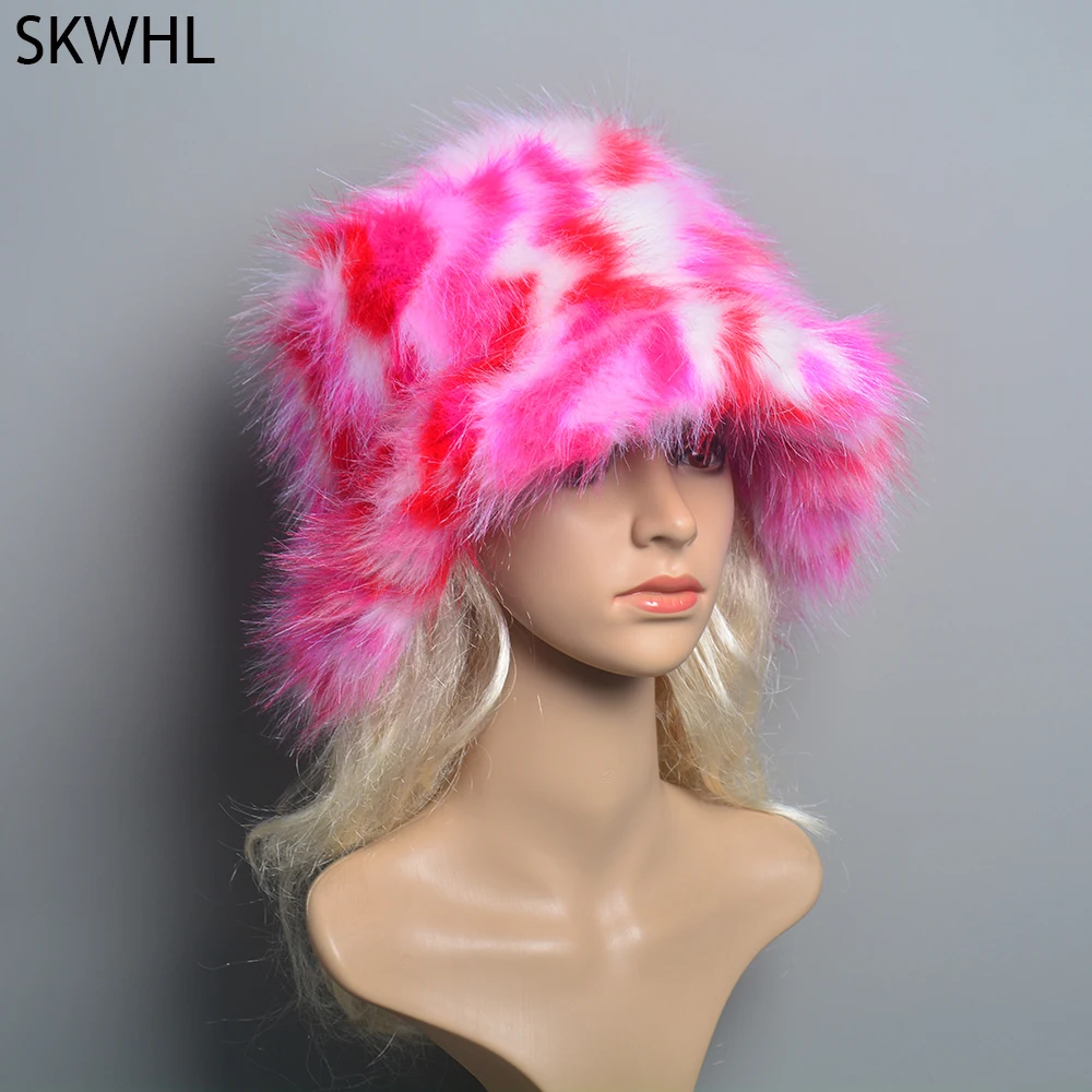 Faux Fur Hat Women\'s Elegant Autumn and Winter Fur Fisherman Hat Korean Senior Warm Bucket Hat 2024 New Color