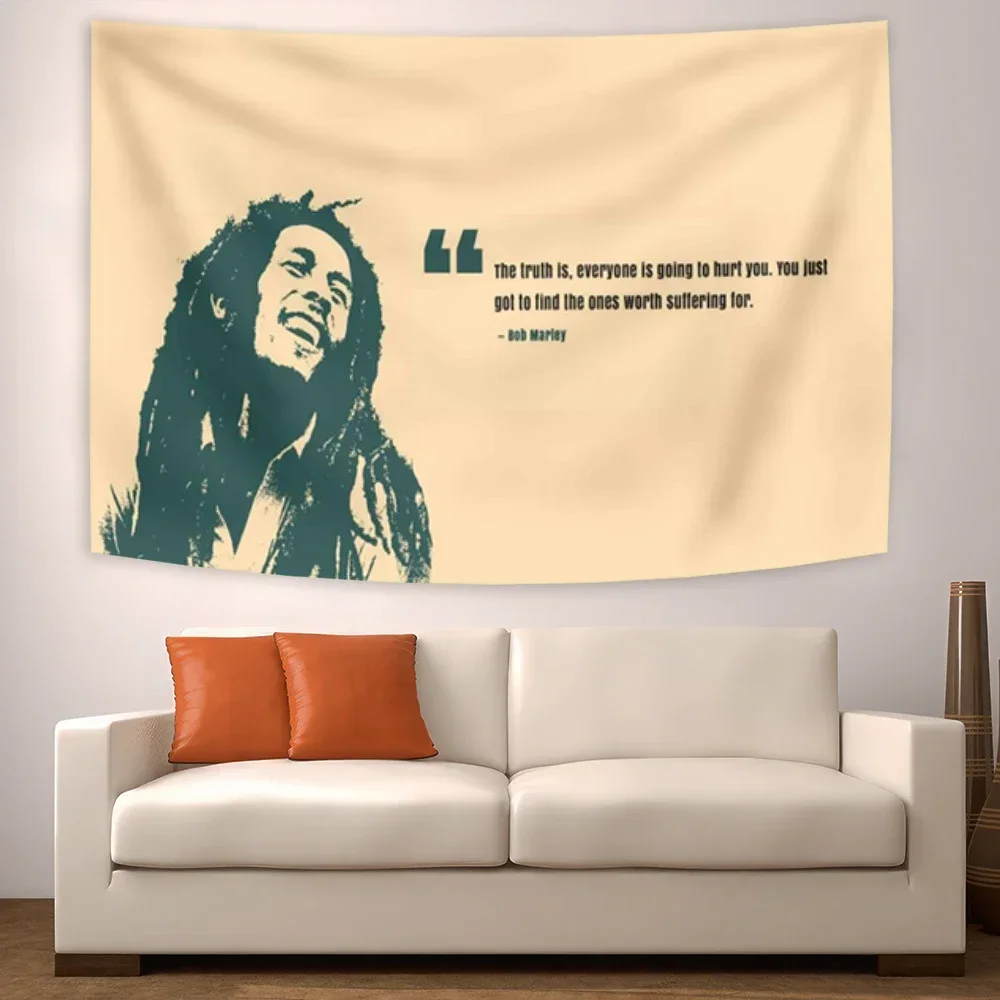 

Bob Marley tapestry Polyester Digital Printed Jamaica Banner Tapestry Curtain