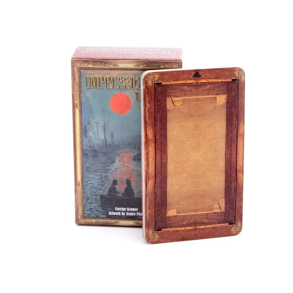 Jeu de table de tarot impressionniste pour débutants, jeu de loisirs pour les fêtes, 78 cartes, 10.3x6cm