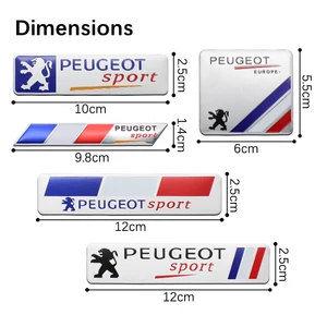 3D -Aluminium -Metallautoaufkleber für Peugeot, Körperstyling, Emblem, Peugeot 306, 308, 408, 108, RCZ, 208, 107, 106, 206, 207, Accessoire -Aufkleber 8 Hauptverkäufe Peugot Emblem 206 - №5