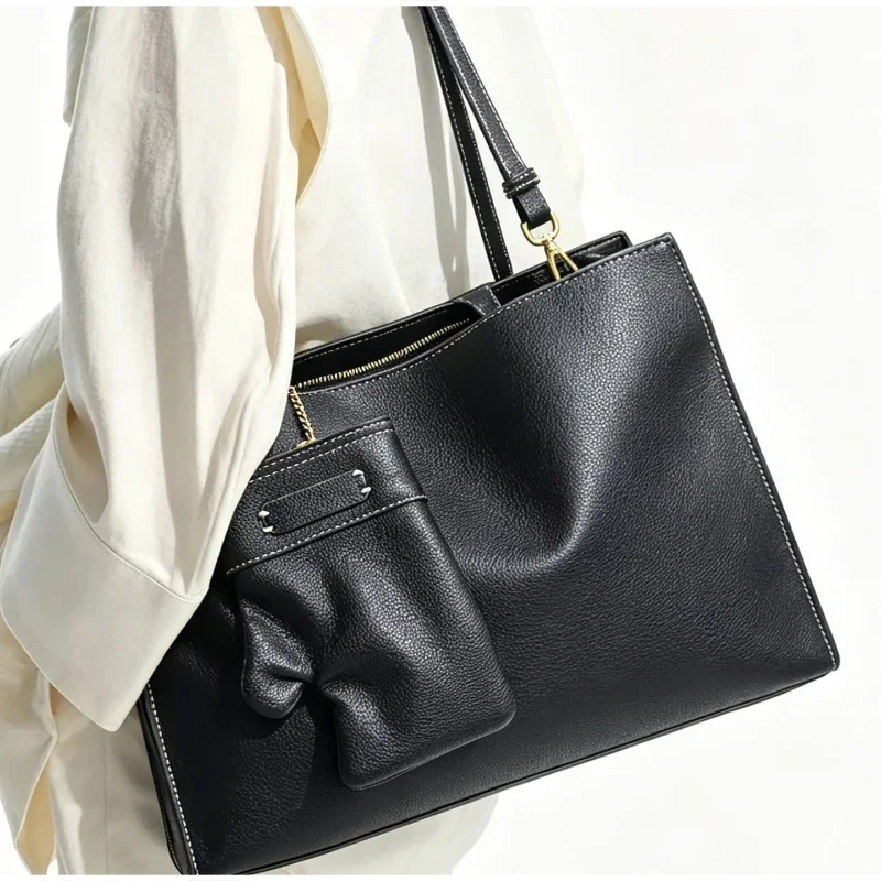 Boxhandschuh-Stil Tragetasche, Weiche Damen-Schultertasche mit Großer Kapazität, Trendige Reißverschluss-Handtasche in Unifarbe mit Persönlichkeitsausdruck – Detail 16