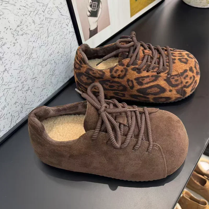 

Flats Women's Boots Suede Casual Designer Warm Boots 2025 Winter Cozy Walking Woman Sport Shoes New Snow Boots Mujer Zapatos