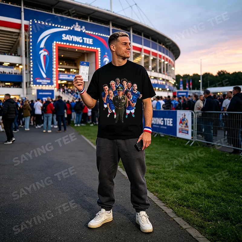 2026 Dictador Kylian Mbappé Meme Grafik T-Shirt – Fußballteam-Match-Trikot mit Champion-Grafik – Y2K Herrenmode-Kleidung – Detail 3