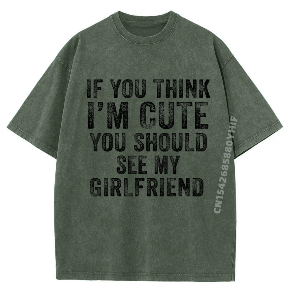 

Если вы думаете, я M, топы, футболки, забавные повседневные мужские футболки, футболка с надписью, мужская стираная одежда в стиле ретро