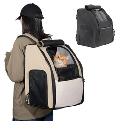 Pet Cat Bag Breathable Canvas Portable Cat Backpack Outdoor Travel Transport Bag For Cats And Puppy Carrying Pet Supplies