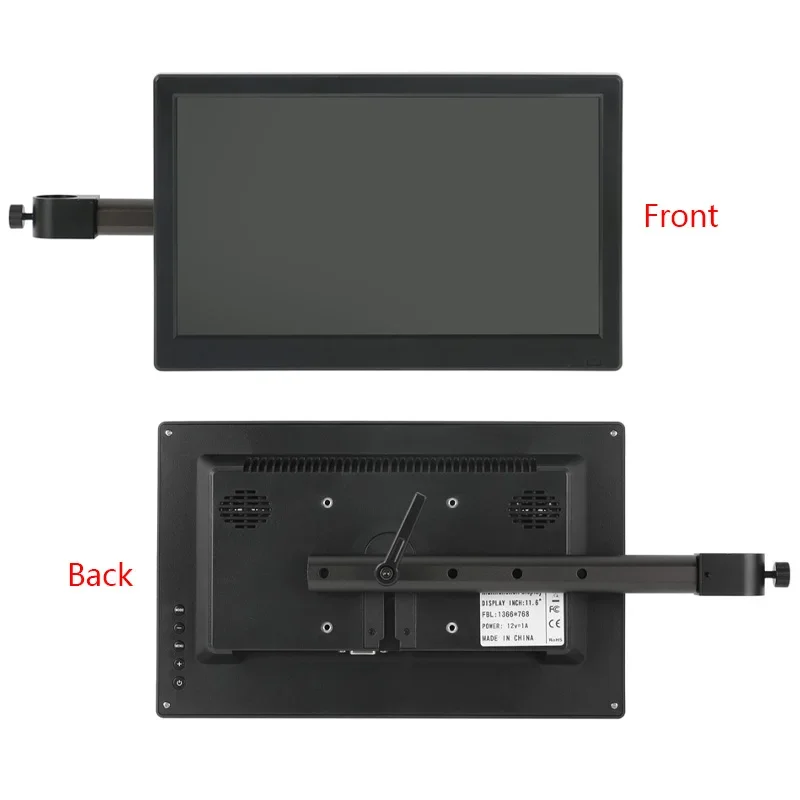 

11.6" LCD IPS Displayer VGA HDMI Monitor 11.6 Inch Industrial + 33mm 25mm Microscope Stand Holder For Video Microscope Camera