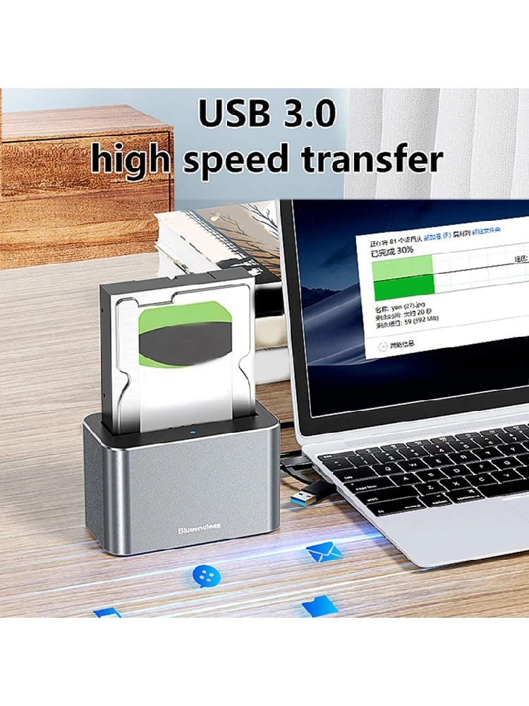 BLUEENDLESS SAS do stacji dokującej dysku twardego USB 3.0 Szybki adapter 5 Gb/s, obsługuje 20 TB dla 2,5/3,5 cala SATA/SAS — zdjęcie produktu 7