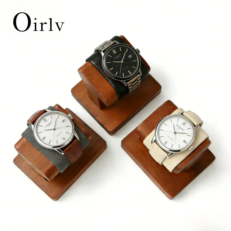 

Oirlv Retro Solid Wooden Watch Display Stand T-bar Watch Stand Jewelry Accessory Organizer for Store Display Props Organizer