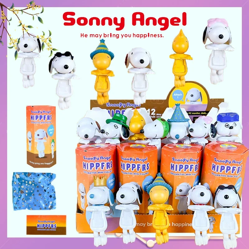 

Kawaii Snoopy Mini Figure Sonny Angel Blind Box Anime Model Ornaments Cartoon Phone Screen Doll Cute Desktop Decoration Gift