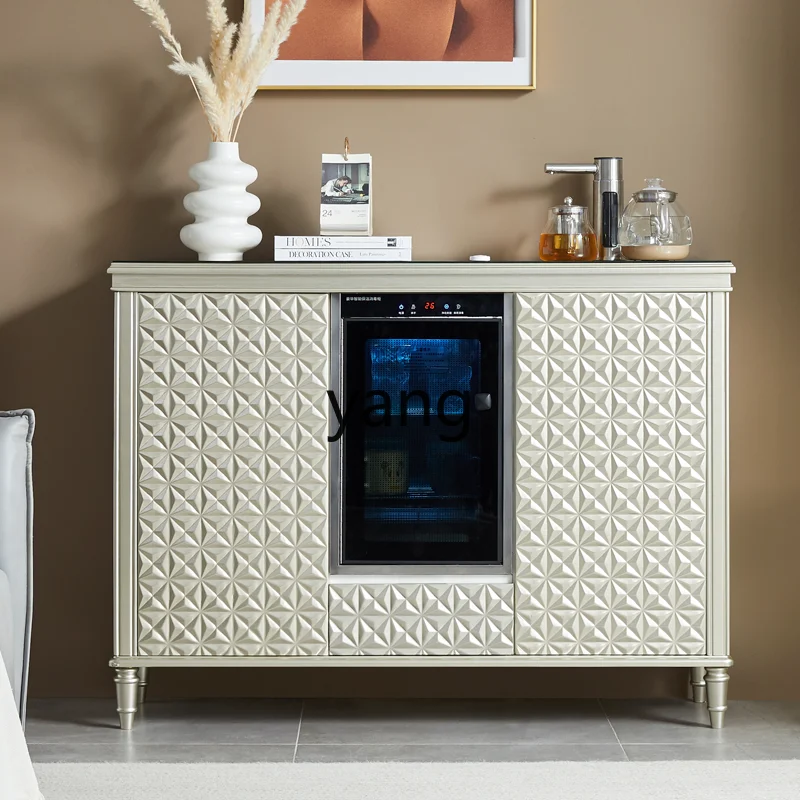 

LH household solid wood light luxury intelligent voice tea bar machine integrated cabinet under the bucket