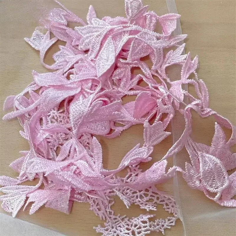 10-20 Pieces, High-quality Grape Flower Leaf Embroidery Lace Decal Fabric, Handmade DIY Children's Clothing, Wedding Accessories