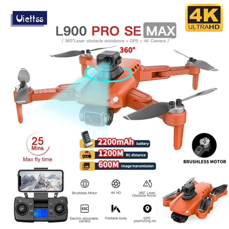 L900 Pro / SE / MAX Drone 4K Professional With Camera 5G WIFI 360 Obstacle Avoidance FPV Brushless Motor RC Quadcopter Mini Dron