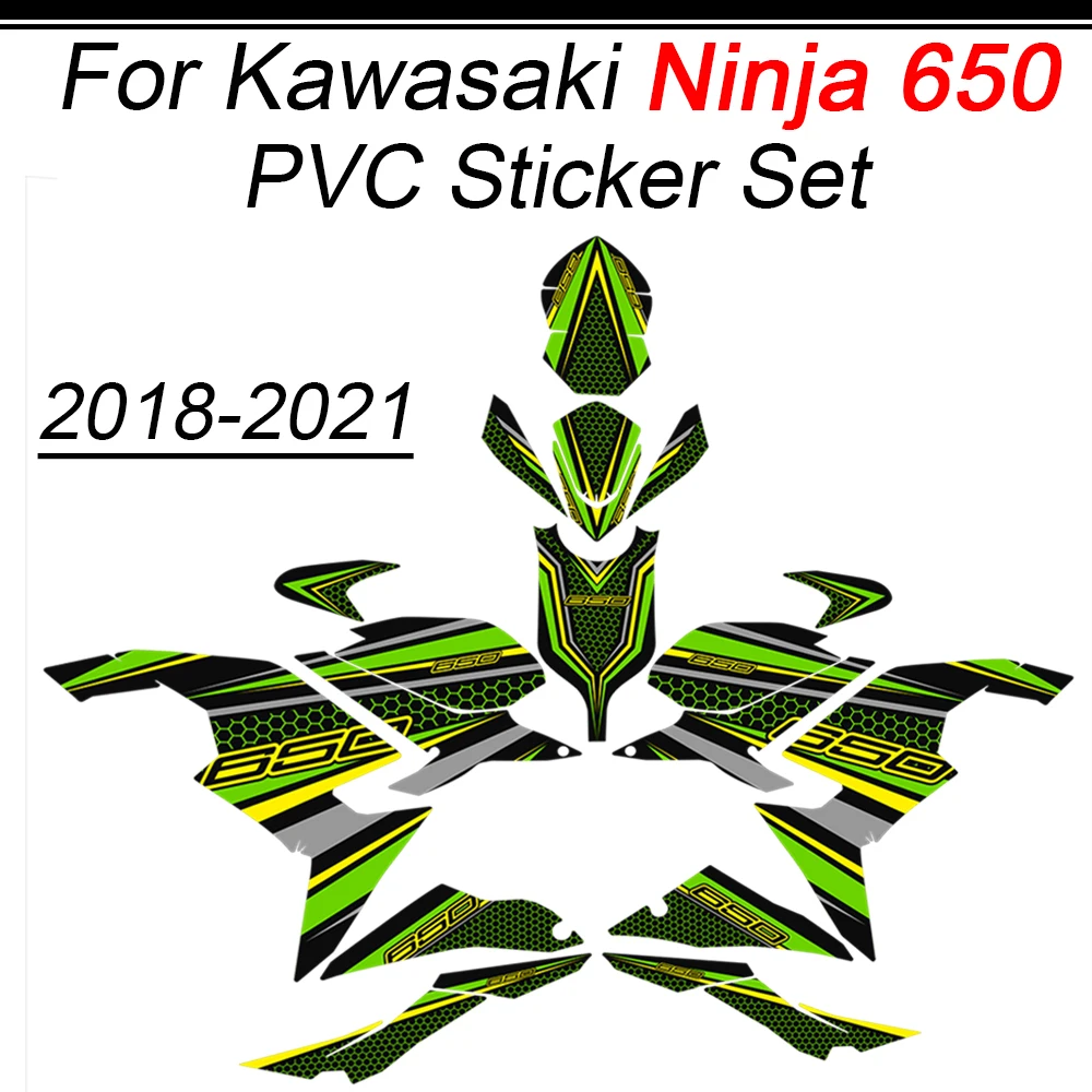 Protector Tank Pad For Kawasaki Ninja 650 2018 2019 2020 2021 Stickers Decal Kit Knee Emblem Badge Logo Fairing Protection