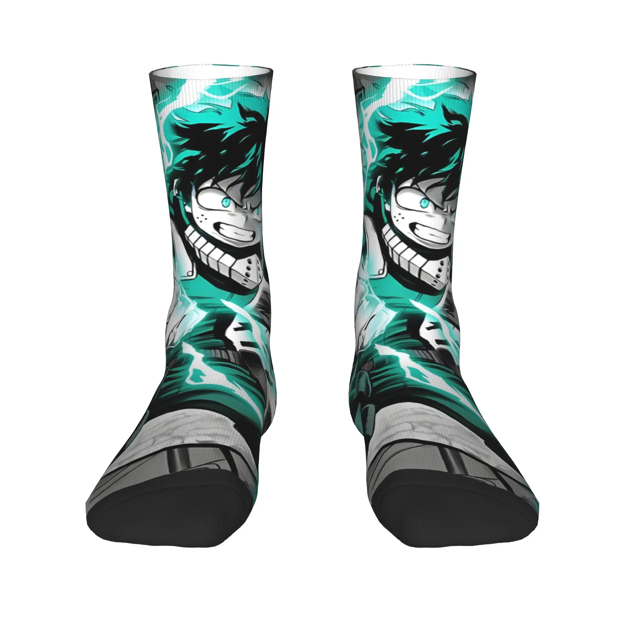 Funny Sock Bandai My Hero Academia Teen Hero Manga Panel Harajuku Seamless Pattern Printed Men Crew Socks Casual Men's Socks