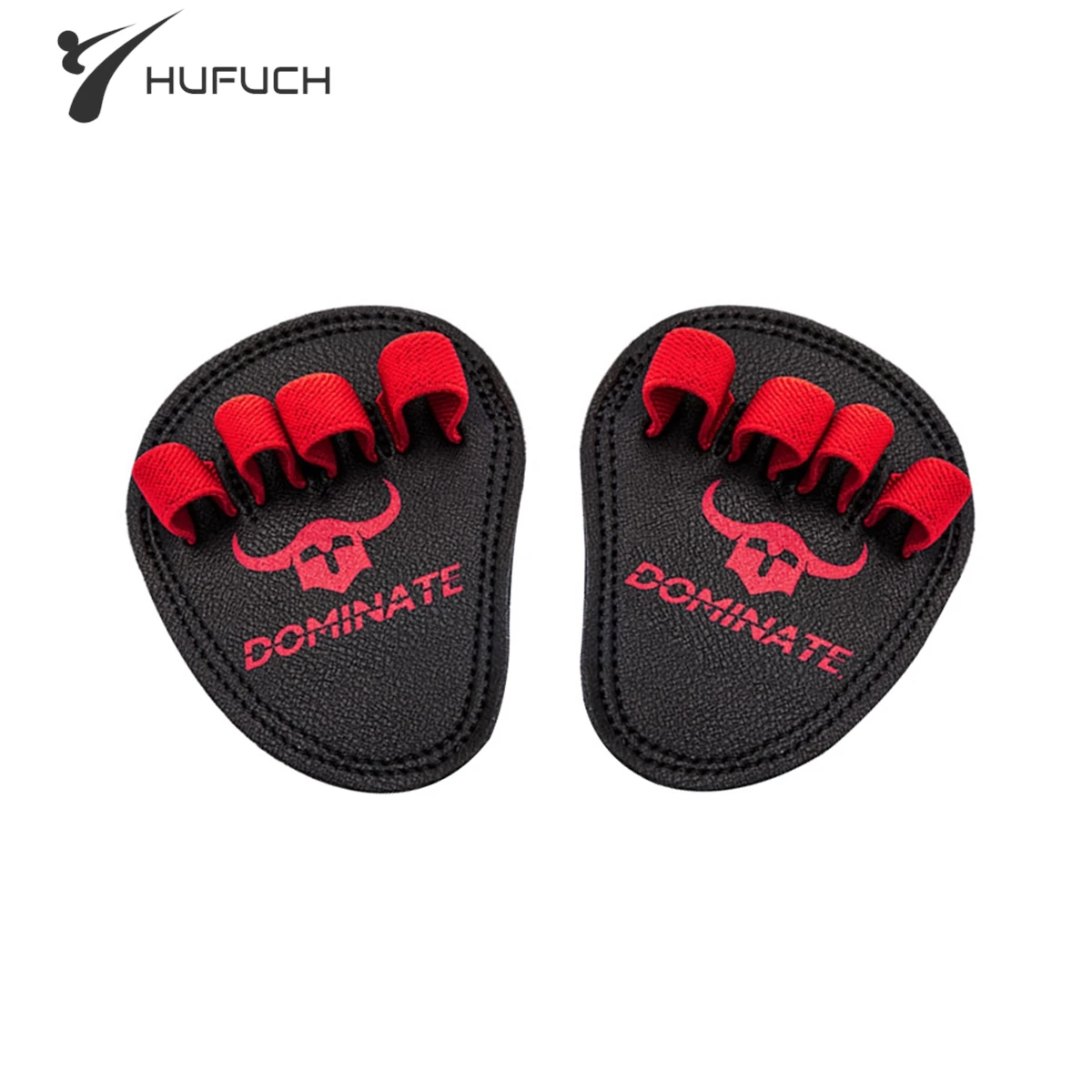 Cowhide Fitness Gym Grip Pads 4 Finger Loop Workout Gloves Men Women Hand Palm Protect Weightlifting Powerlifting Deadlift