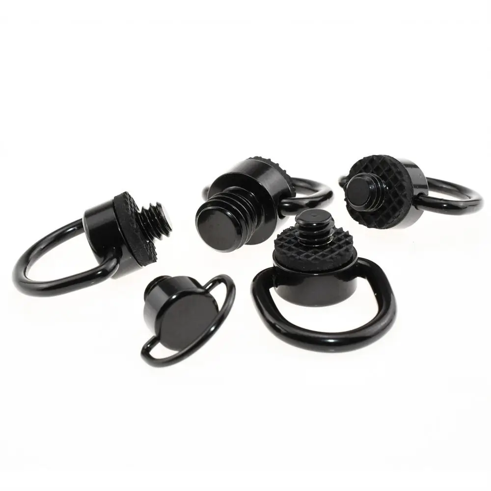 1/4 Inch Camera Screw Connection Ring Connection Adapter Shoulder Strap Safety Screw Black Metal Camera Quick Strap Ring