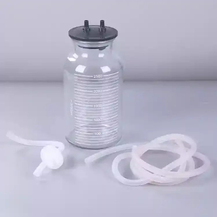 500/1000/2500ml Glass Negative Pressure Drainage Bottle,Drainage Tube,bottle Cap,filter,Sputum Suction Drainage Accessories