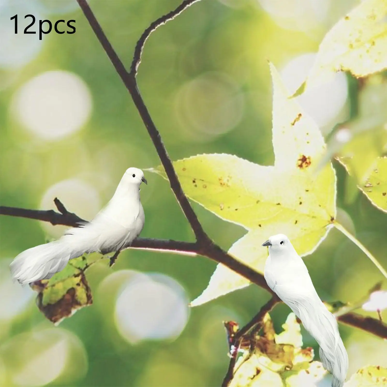 

12Pcs Christmas Simulation Foam Pigeon Model Realistic Bird Figurines Artificial Foam Pigeons for Outdoor Garden Room