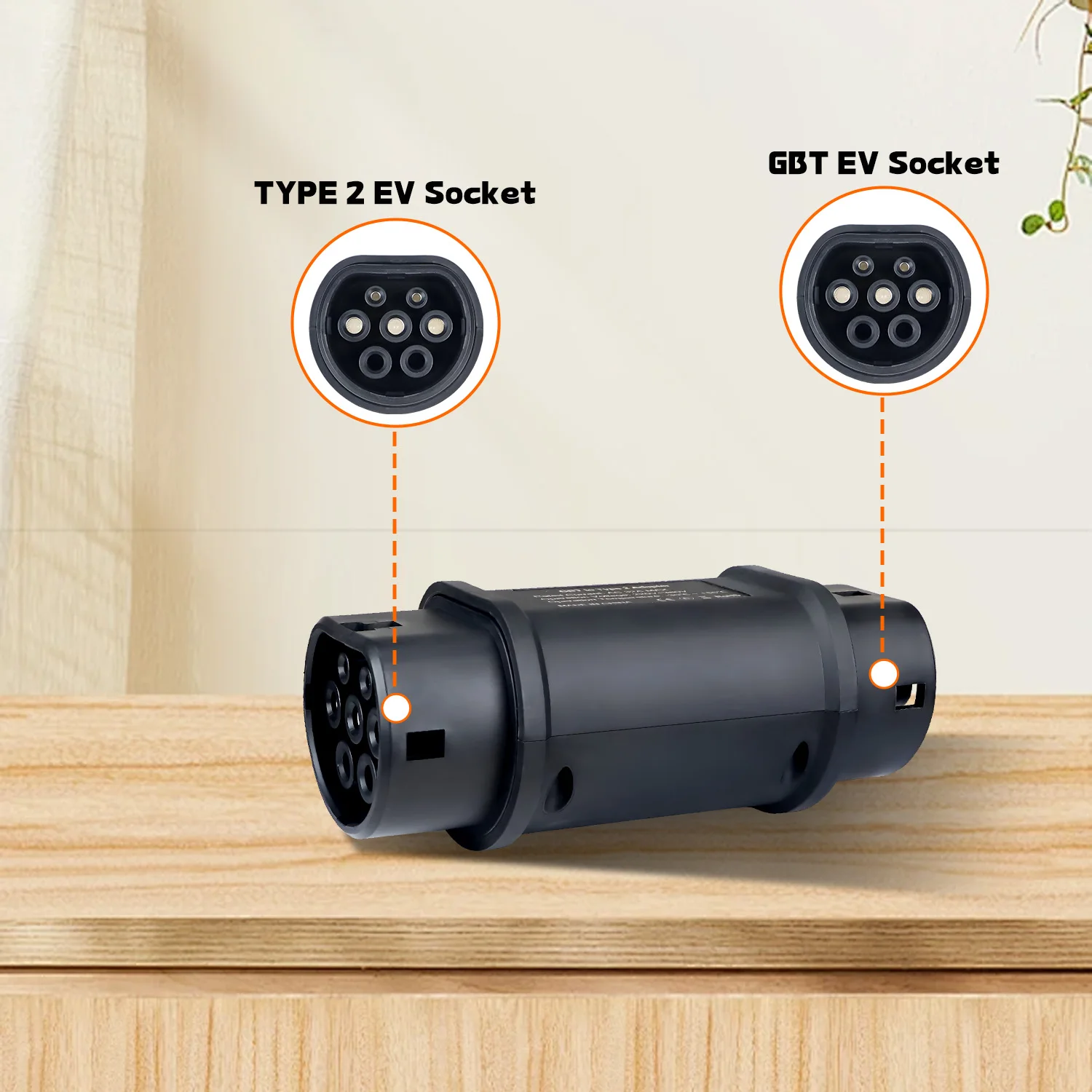 GOODCELL EV Charger Station Adapter GBT to Type 2 IEC 62196-2 Converter EVSE 1/3 Phase Connector 16/32A for Type 2 Cars