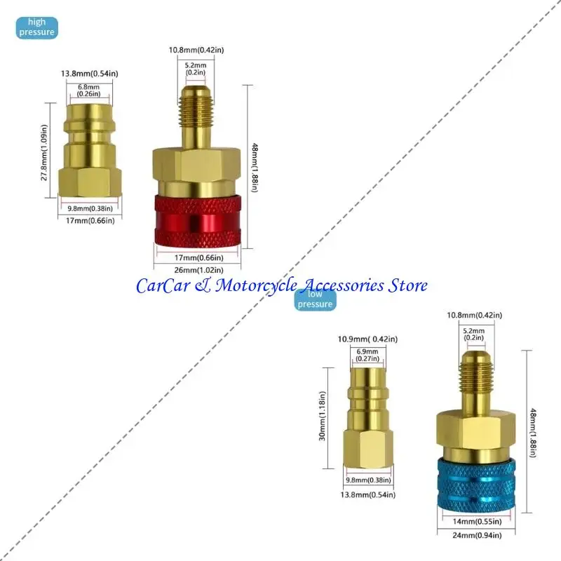 G5AD R1234YF إلى R134A مقرن سريع محول موصل تركيب R1234YF مقرنات سريعة #6