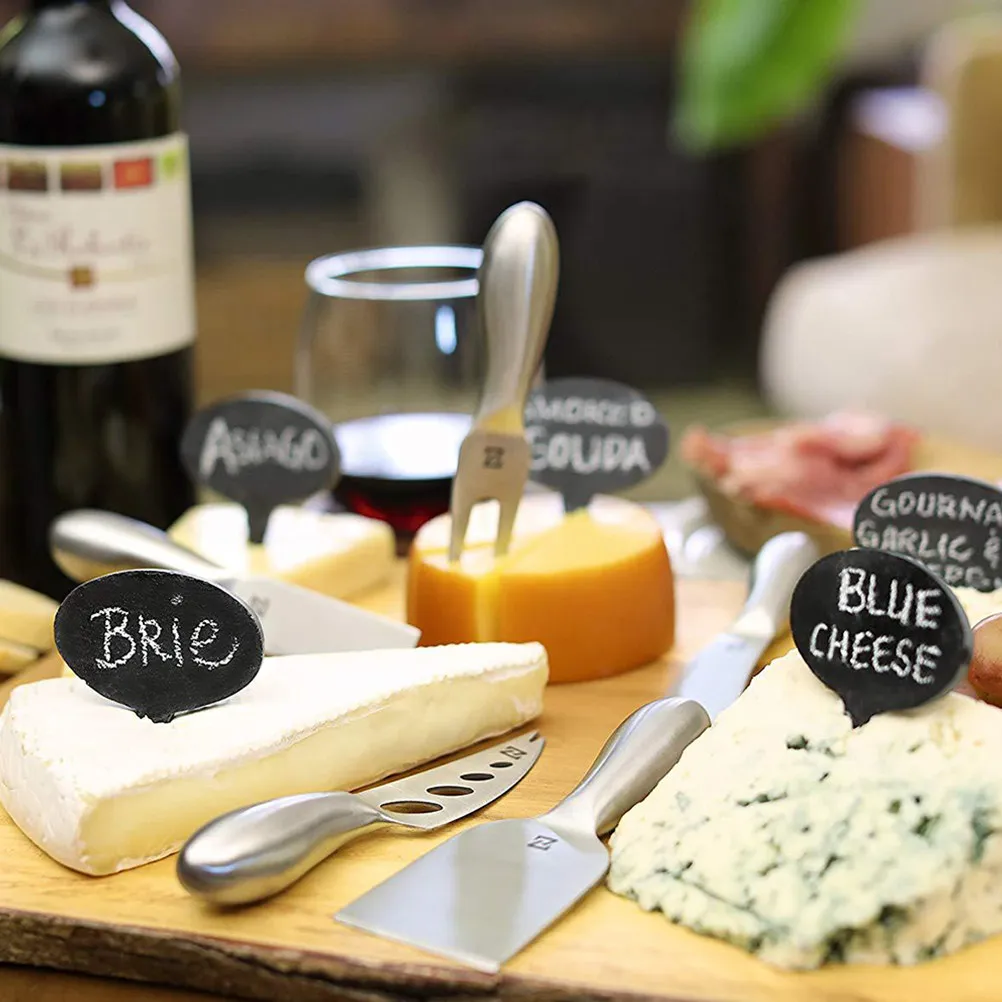 1Set Cheese Board Chalkboard Markers Labels Soapstone Chalk Clean Cheese Tags Charcuterie Accessory Food Marker