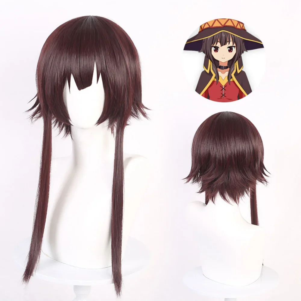 Megumin disfraz de Cosplay de Anime para mujer, vestido de hechicera, trajes Megumin Cos, peluca, Disfraces de Halloween Cos