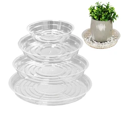 6/8/10/12 inch Plastic Plant Saucer Selectable Clear Plant Saucers FlowerPot Garden Indoor Plant Care Transparent Drip Trays Set