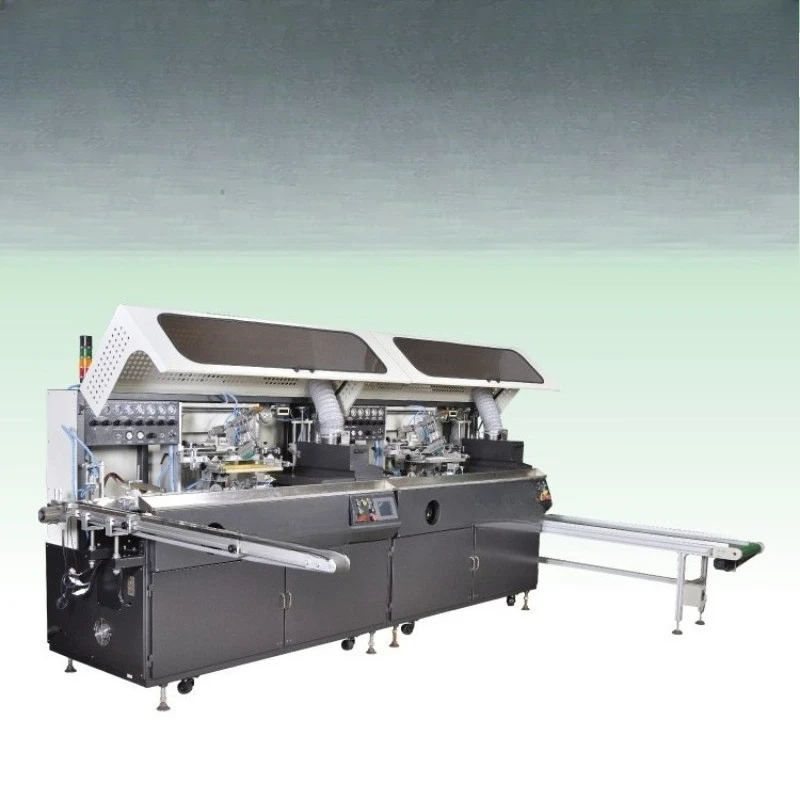 Automatic UV screen printing machine, manufacturer glass cup round plastic bottle, milk bottle PVC round surface curved