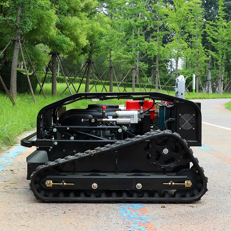 

Customized Rubber Crawler Robot Self Propelled Garden Remote Control Lawn Mower for Sale