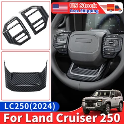 Steering Wheel Decoration paster For 2024 Toyota Land Cruiser 250 1958 Prado LC250 Interior Accessories Upgraded Modification