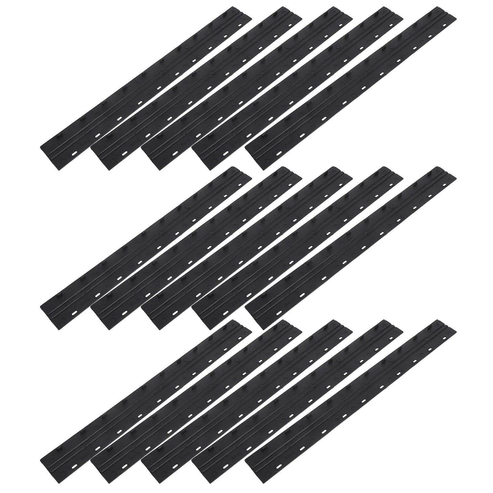 100pcs Plastic Bars 11.8X1.4X0.4 Inch For Paper Files Organizer Slide Grip File Clips Office Document Binding Strips Report