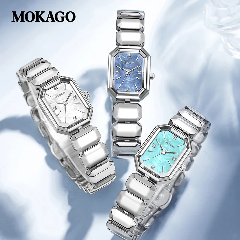 MOKAGO 8511 Mode Damen Quarzuhr Marke Neue Einfache Kleine Zifferblatt Damen Armbanduhr Business Elegante Uhren für Frau