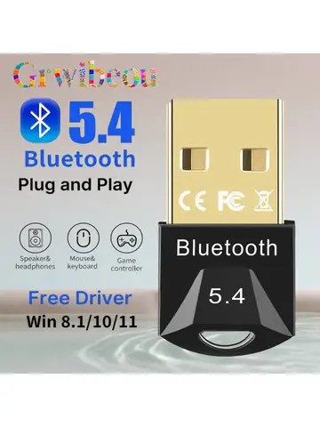 USB Bluetooth Adapter for Pc Usb Bluetooth 5.4/ 5.3/ 5.1/ 5.0 Dongle Receiver for Speaker Mouse Keyboard Music Audio Transmitter