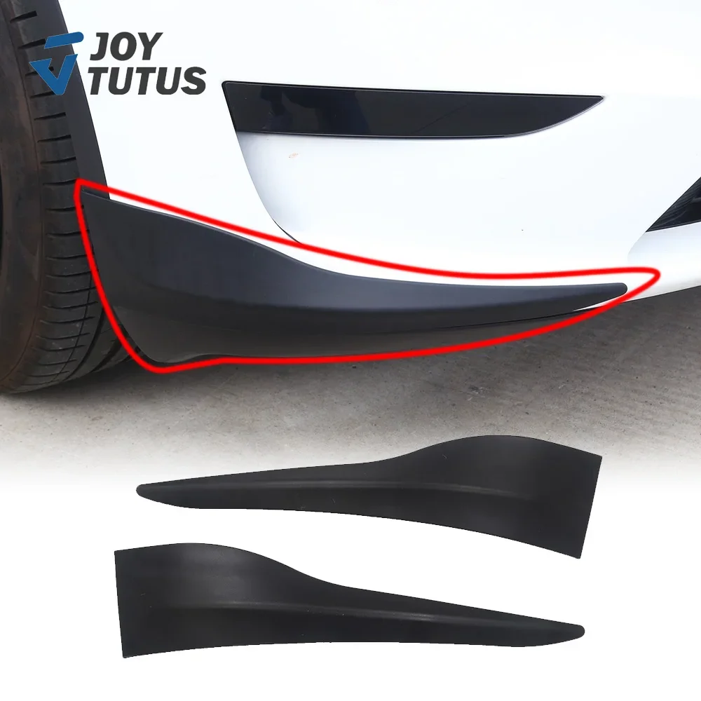 

2PCS Front Bumper Anti-Collision Strip For Tesla Model Y 2023-2017 TPE Front Corner Lip Protection Covers Exterior Accessories