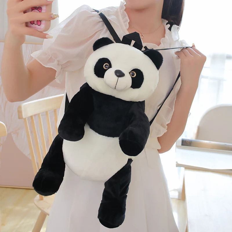 35/45cm Panda Plush Backpack Cartoon Cute  Plush Toy Soft Stuffed Animal Shoulder Bag for Kids Girls Birthday Gifts