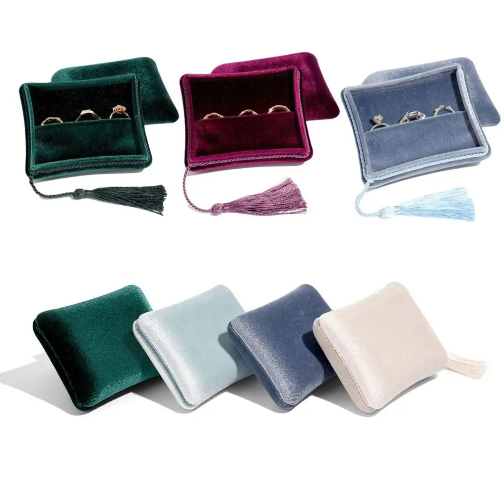 

Tassels Jewelry Packing Bag Bracelet Earrings Rings Necklace Earrings Storage Case Large Capacity Organizer Square Jewelry Box