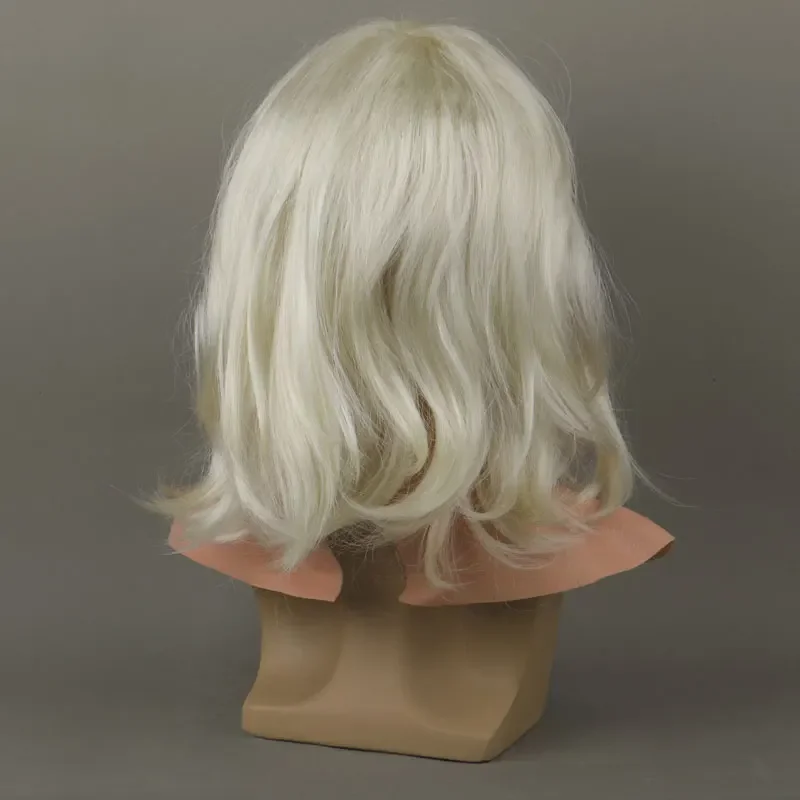 Maschera Joker raccapricciante per donna Casco da clown in lattice con parrucca Puntelli per costumi da festa spaventosi Maschera di carnevale di Halloween in maschera cosplay