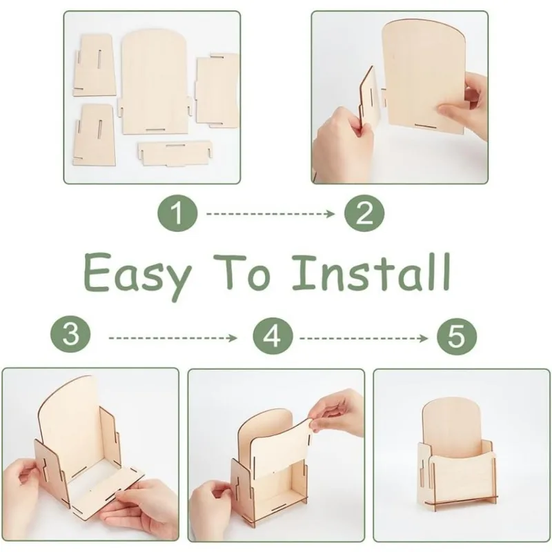 1/2pc Brochure Holder Wooden Pamphlet Table Stand Sign Holder Countertop Organizer Flyer Multi Slot Rack for Booklet