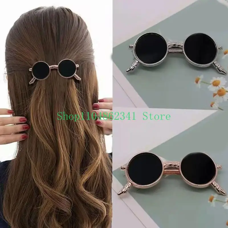 

652F Summer Girls Hair Clip Sunglasses Hairpin for Party Wear