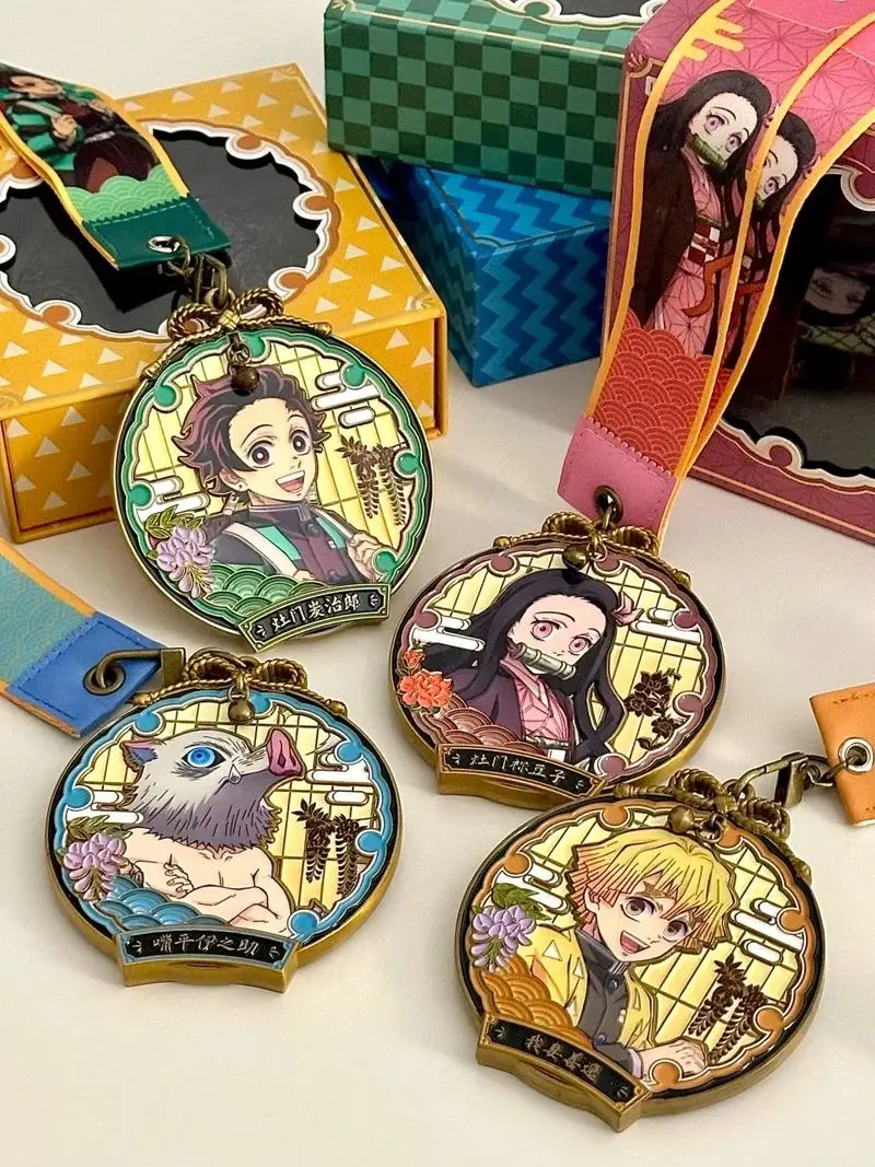 귀멸의 칼날 애니메이션 주변 상품 메달 토미오카 기유 렌고쿠 쿄쥬로 코초 시노부 속성 메달 펜던트 축제 선물