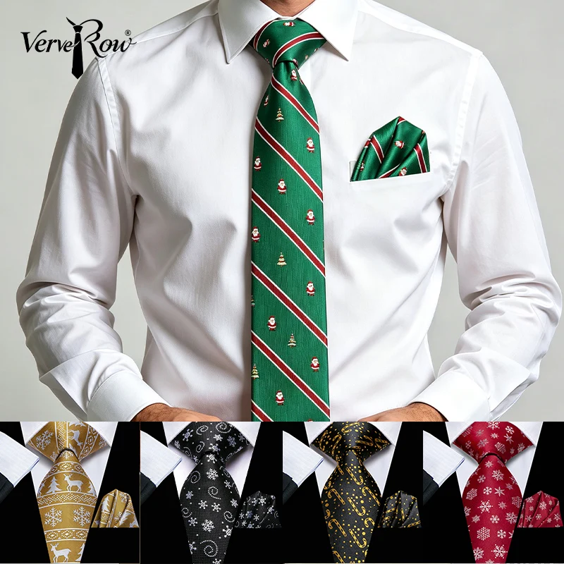 conjunto-de-gravata-e-lenco-de-bolso-masculino-ververow-para-o-natal-padrao-listrado-do-papai-noel-acessorio-formal-para-festa-de-natal